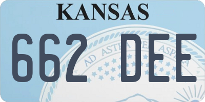 KS license plate 662DEE