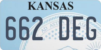 KS license plate 662DEG