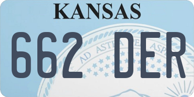 KS license plate 662DER