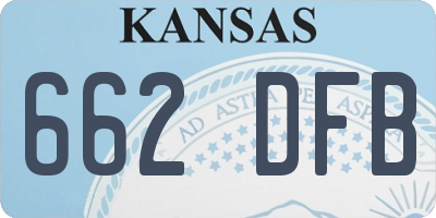 KS license plate 662DFB