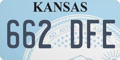 KS license plate 662DFE