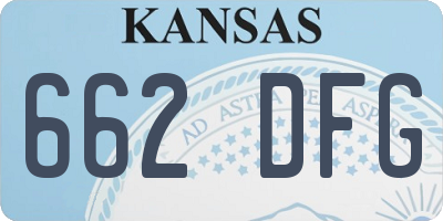 KS license plate 662DFG