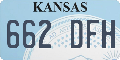 KS license plate 662DFH