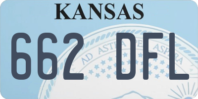 KS license plate 662DFL
