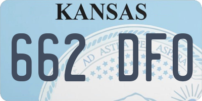 KS license plate 662DFO