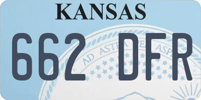 KS license plate 662DFR