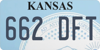 KS license plate 662DFT