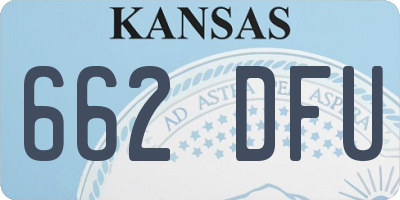 KS license plate 662DFU