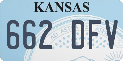 KS license plate 662DFV
