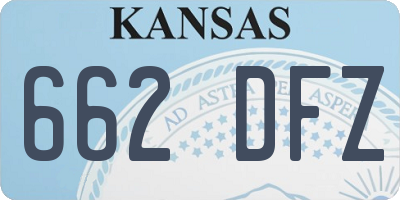 KS license plate 662DFZ
