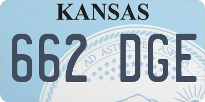 KS license plate 662DGE