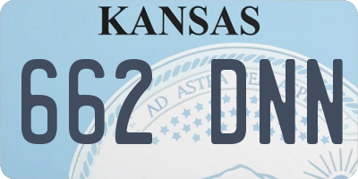 KS license plate 662DNN