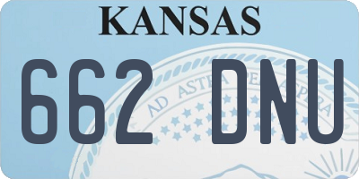 KS license plate 662DNU