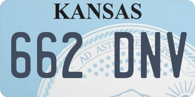 KS license plate 662DNV