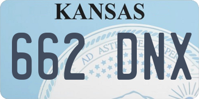 KS license plate 662DNX