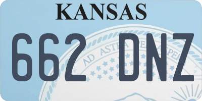 KS license plate 662DNZ