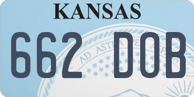 KS license plate 662DOB