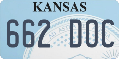 KS license plate 662DOC