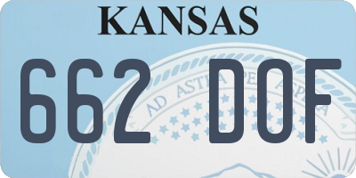 KS license plate 662DOF