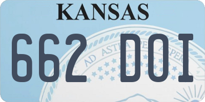 KS license plate 662DOI