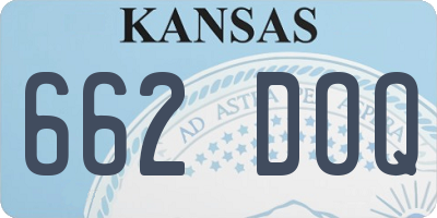 KS license plate 662DOQ