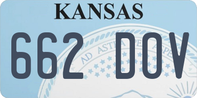 KS license plate 662DOV