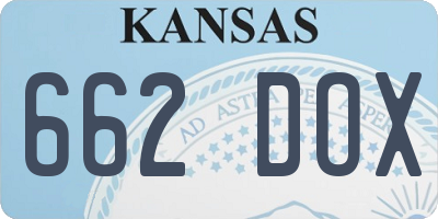 KS license plate 662DOX