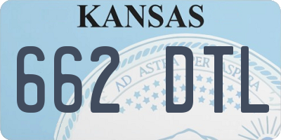 KS license plate 662DTL