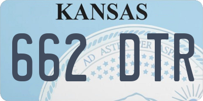 KS license plate 662DTR