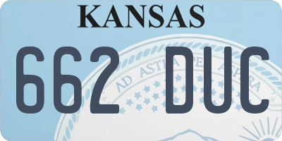 KS license plate 662DUC