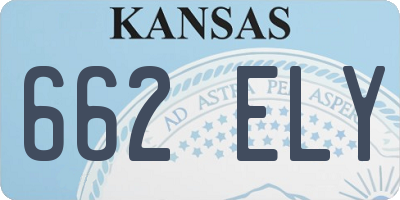 KS license plate 662ELY