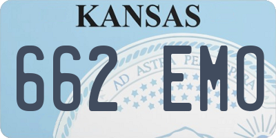 KS license plate 662EMO