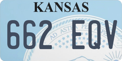 KS license plate 662EQV