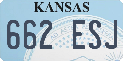 KS license plate 662ESJ