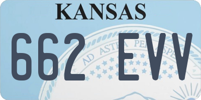 KS license plate 662EVV