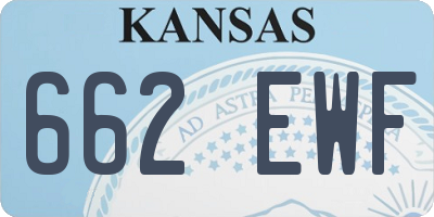 KS license plate 662EWF