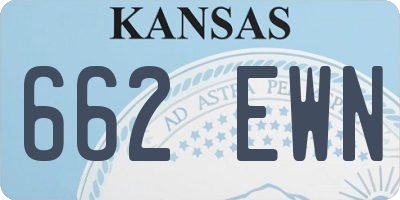 KS license plate 662EWN