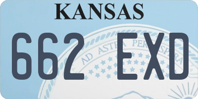 KS license plate 662EXD