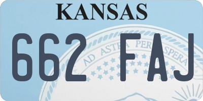 KS license plate 662FAJ
