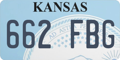 KS license plate 662FBG
