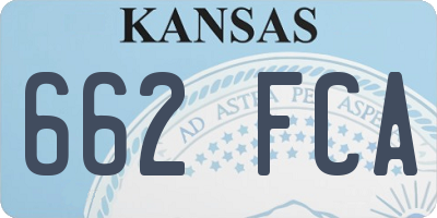 KS license plate 662FCA