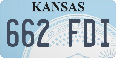 KS license plate 662FDI