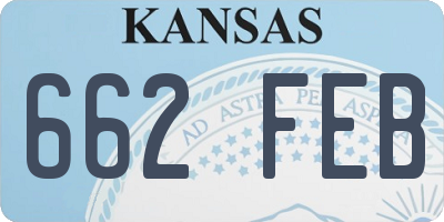 KS license plate 662FEB