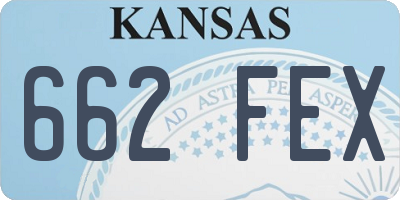KS license plate 662FEX