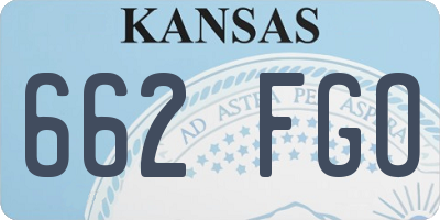 KS license plate 662FGO