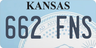KS license plate 662FNS