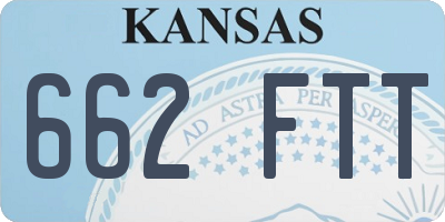 KS license plate 662FTT