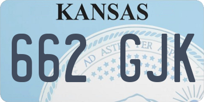 KS license plate 662GJK