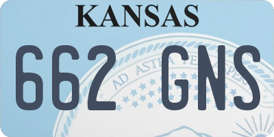 KS license plate 662GNS