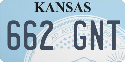 KS license plate 662GNT
